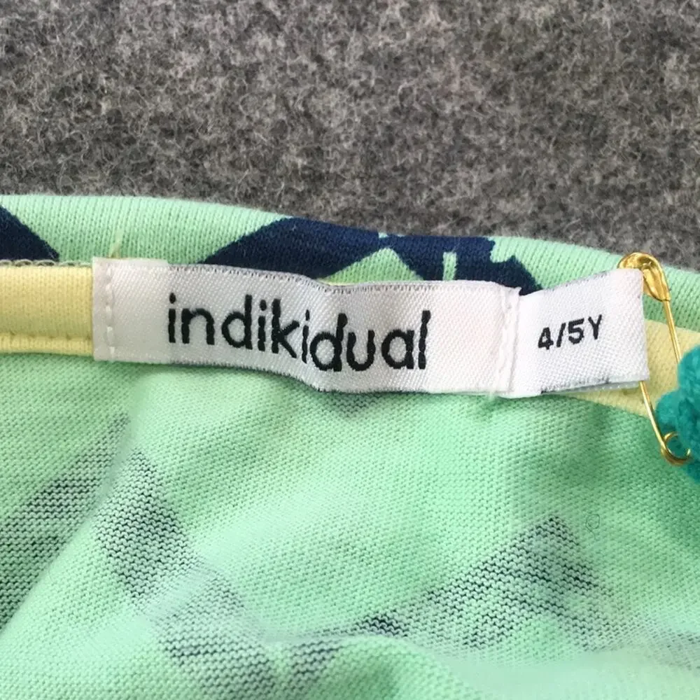 NEW Indikidual Girl Sz 4/5 ORGANIC Aston Zig Zag Jersey Romper 100% Cotton Retro - Picture 5 of 9